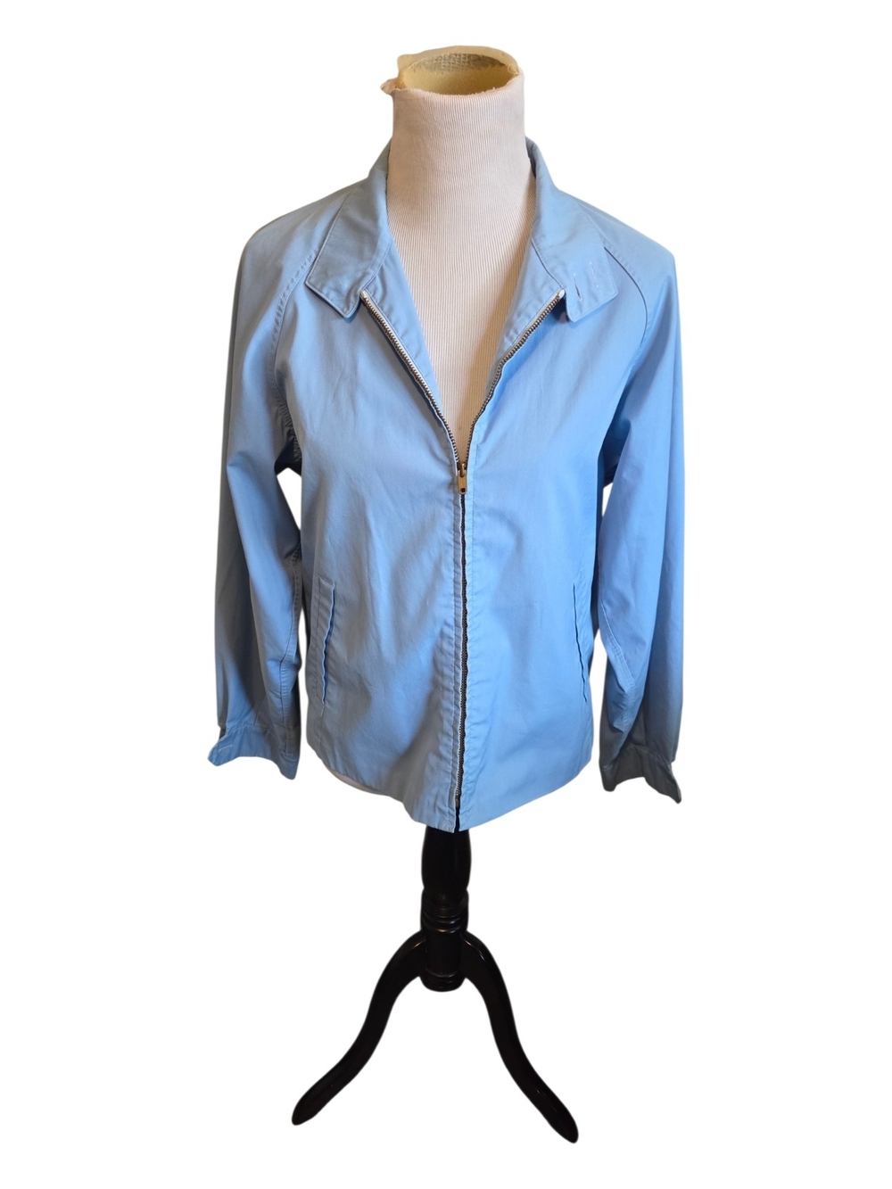 London Fog Light Blue Lightweight Zip Jacket Mens 38R.